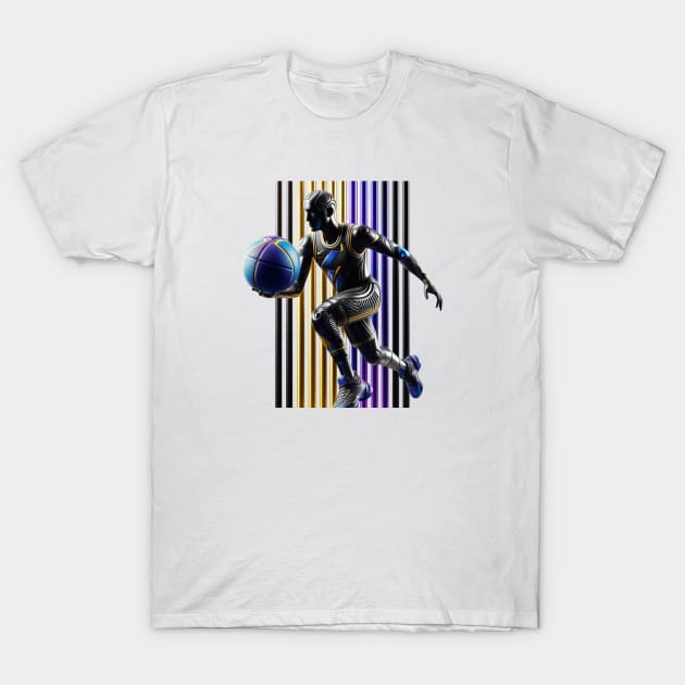 Basketball art 3D T-Shirt by CANDD ART